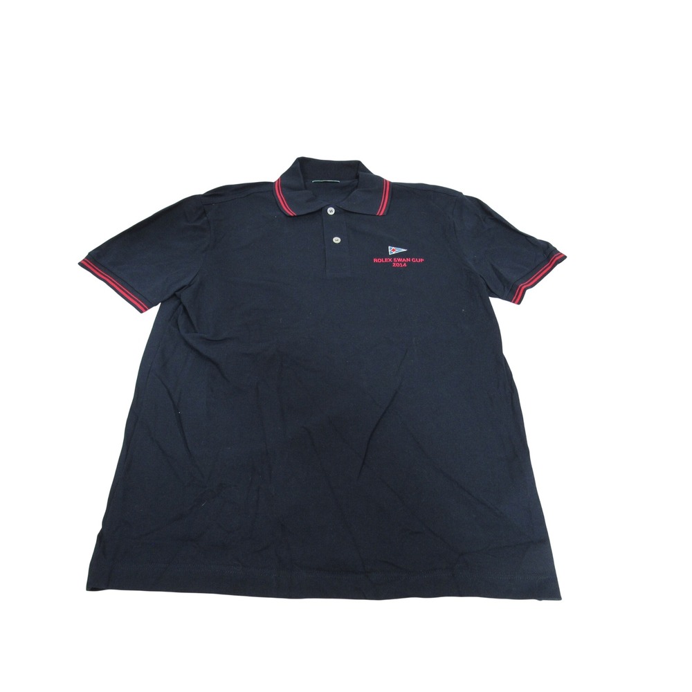 Rolex Swan Cup 2014 Polo Shirt Mens Small Navy Blue Pique Sailing Regatta Sport